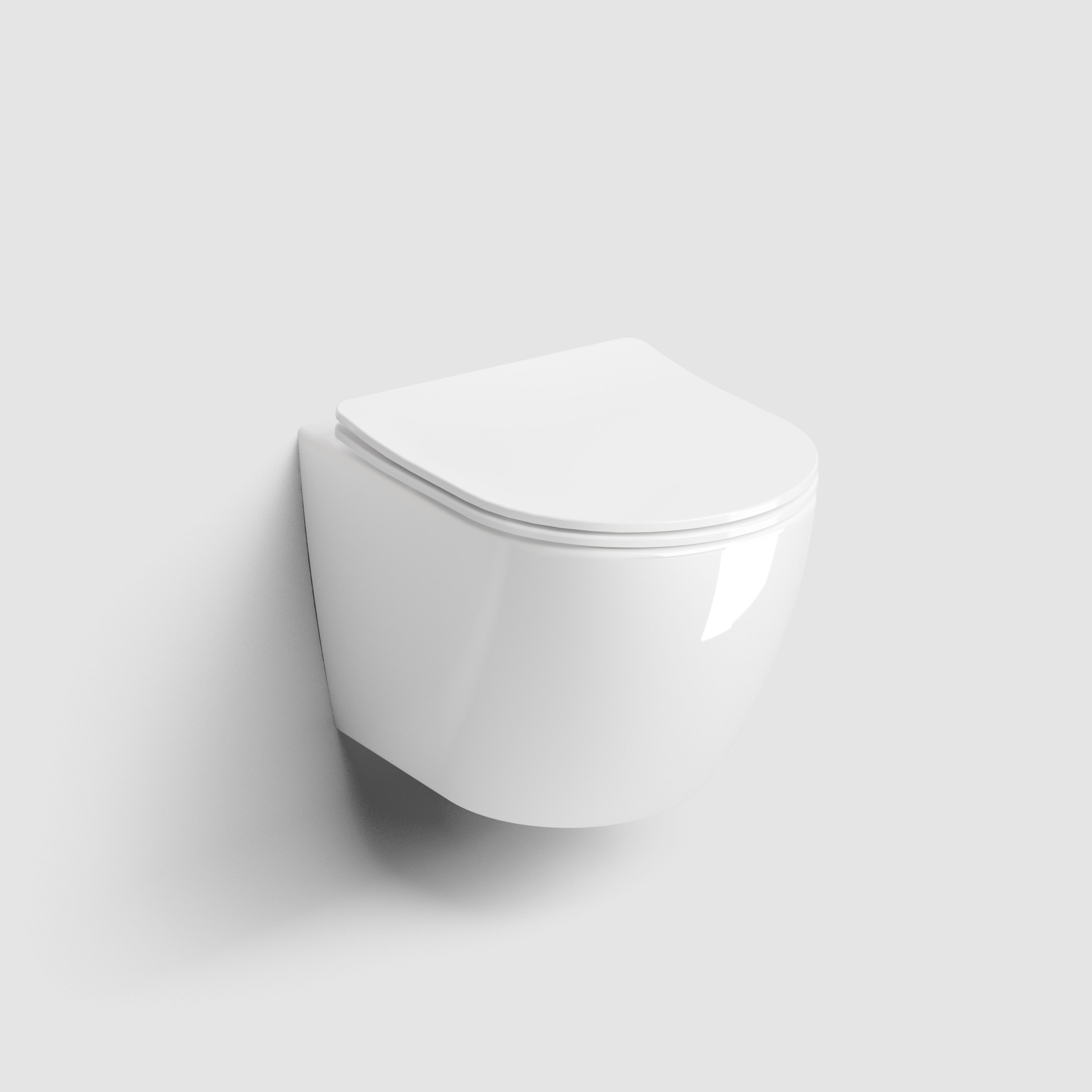 Clou InBe 3 wandtoilet met toiletzitting 49 cm wit ker.